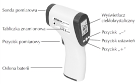 Zdjęcie Termometr bezdotykowy TM-F03BB